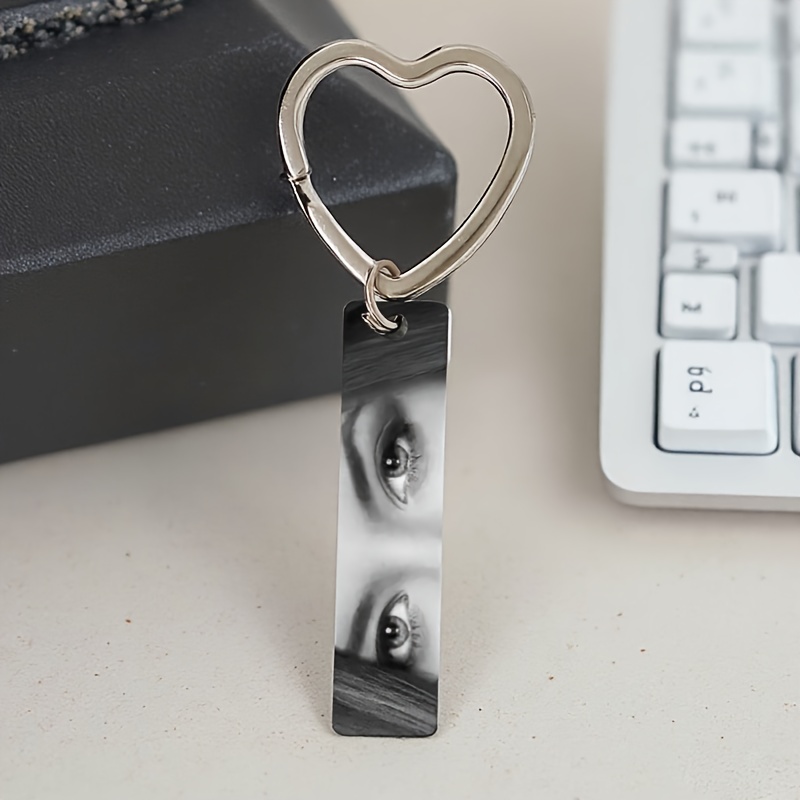 Initial Ring Custom - 맞춤형 레이저 각인 키체인 하트 모양