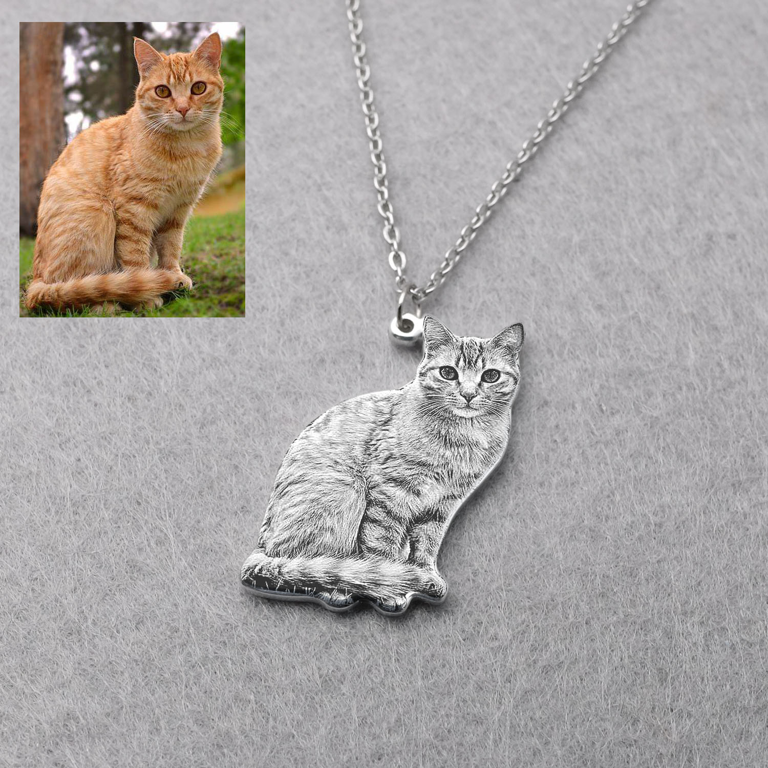 Pet Portrait Custom - 맞춤형 반려동물 사진 목걸이, 반려견 사진으로