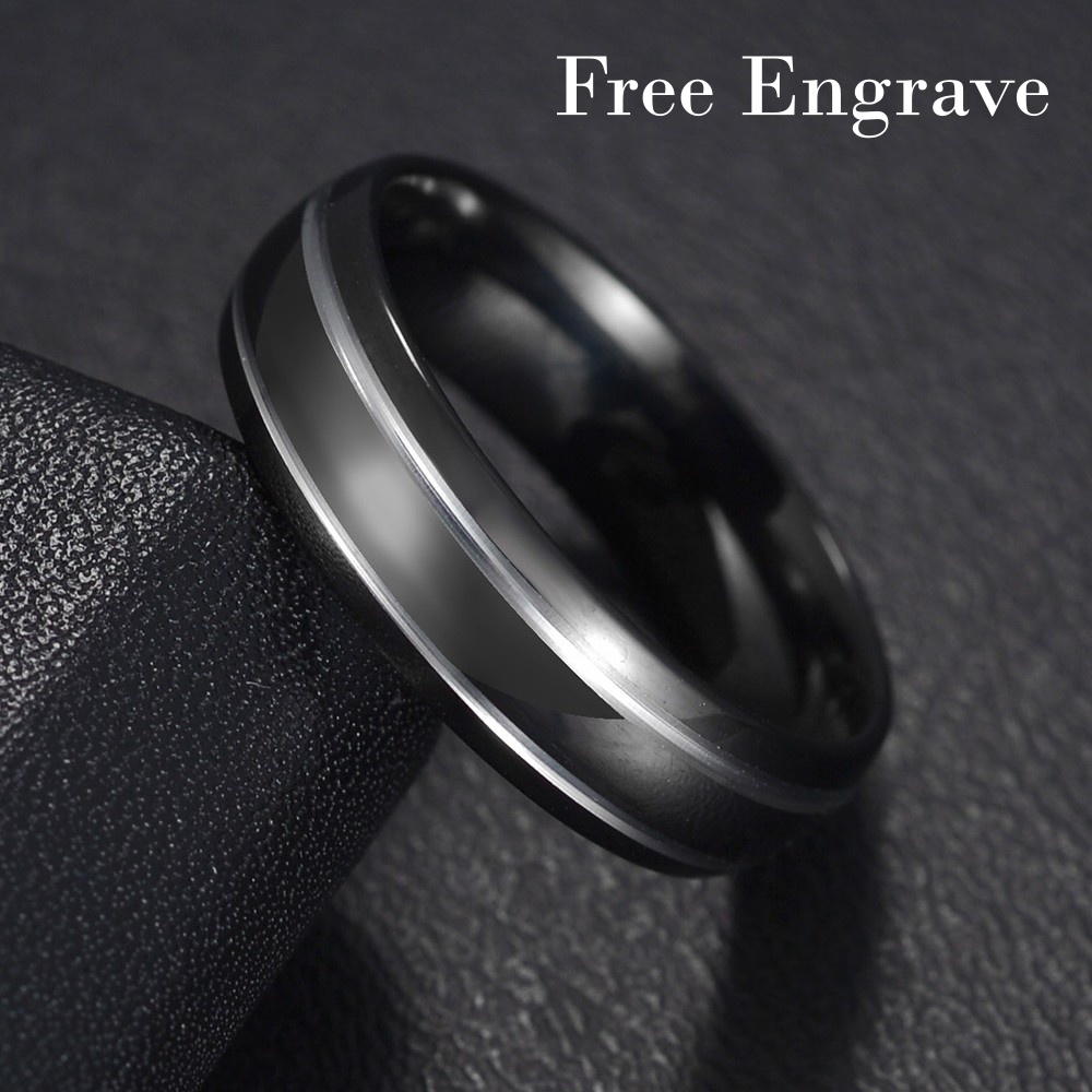 맞춤 각인 이름 로고 남성용 웨딩 밴드 광택 여성용 티 - Initial Ring Custom 리뷰 및 가격