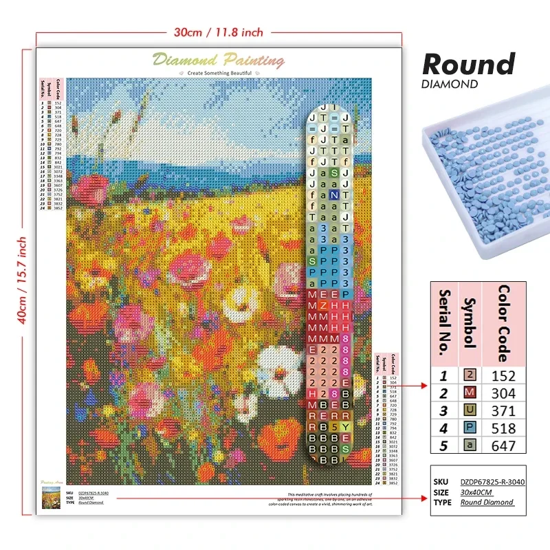 DIY 5D 풀 라운드 드릴 다이아몬드 페인팅, 모란꽃 - Photo Mosaic Print 리뷰 및 가격
