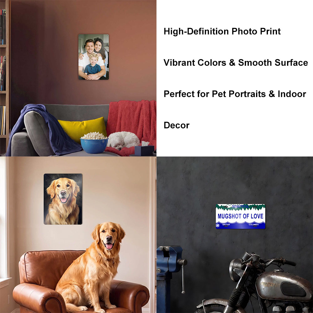 맞춤형 알루미늄 금속 간판, 개인 사진이 들어간 명판, - Pet Portrait Custom 리뷰 및 가격