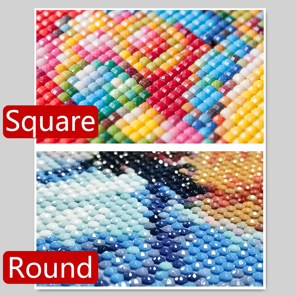 프레임리스, 5D DIY 사각/원형 다이아몬드 자수 해 - Photo Mosaic Print 리뷰 및 가격